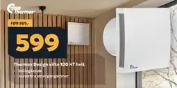 Megaflis Thermex Design vifte 100 HT hvit tilbud