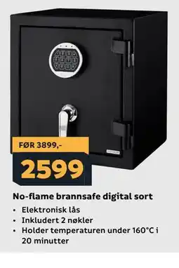 Megaflis No-flame brannsafe digital sort tilbud
