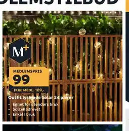 Megaflis Outfit lyskjede Solar 24 pærer tilbud
