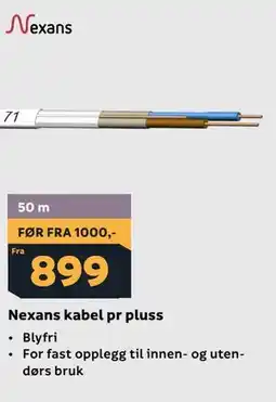 Megaflis Nexans kabel pr pluss tilbud