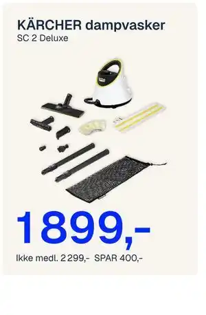 Jernia KÄRCHER dampvasker tilbud