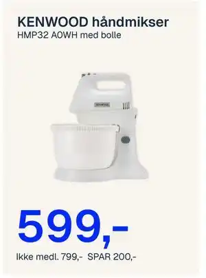 Jernia KENWOOD håndmikser tilbud