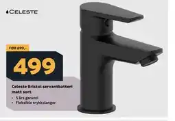 Megaflis Celeste Bristol servantbatteri matt sort tilbud