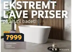 Megaflis Celeste Treviso badekar tilbud