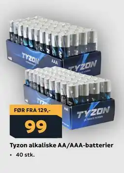 Megaflis Tyzon alkaliske AA/AAA-batterier tilbud