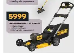 Megaflis Dewalt gressklipper 2x18v u/batteri tilbud