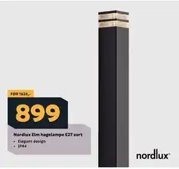 Megaflis Nordlux Elm hagelampe E27 sort tilbud