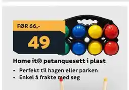 Megaflis Home it petanquesett i plast tilbud
