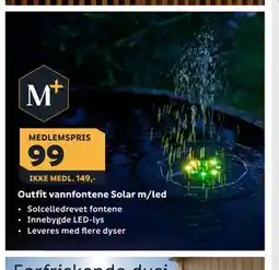 Megaflis Outfit vannfontene Solar m/led tilbud