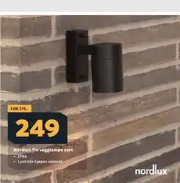 Megaflis Nordlux Tin vegglampe sort tilbud