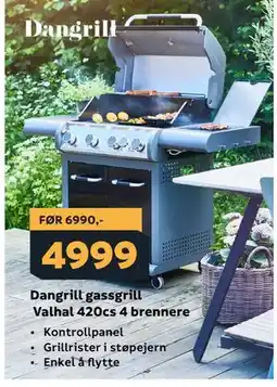 Megaflis Dangrill gassgrill Valhal 420cs 4 brennere tilbud