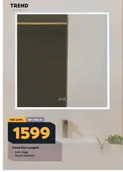 Megaflis Trend Star lysspeil tilbud