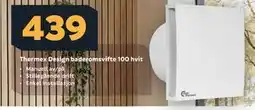 Megaflis Thermex Design baderomsvifte 100 hvit tilbud
