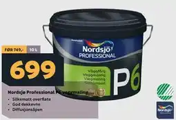 Megaflis Nordsjø Professional P6 veggmaling tilbud