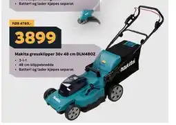 Megaflis Makita gressklipper 36v 48 cm DLM480Z tilbud