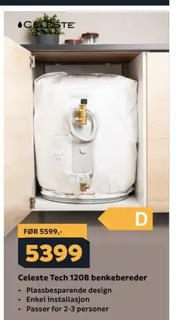 Megaflis Celeste Tech 120B benkebereder tilbud