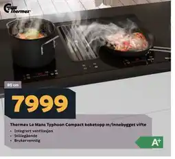 Megaflis Thermex Le Mans Typhoon Compact koketopp m/innebygget vifte tilbud