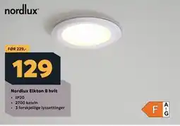 Megaflis Nordlux Elkton 8 hvit tilbud