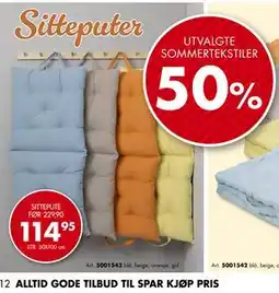 Sparkjøp SITTEPUTE tilbud