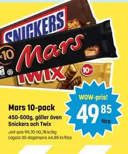 Eurocash Mars 10-pack tilbud