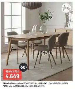 Bohus TRONDHEIM spisebord tilbud