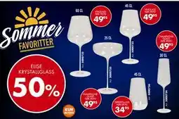 Sparkjøp ELISE KRYSTALLGLASS tilbud