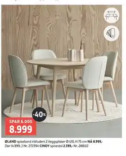 Bohus ØLAND spisebord tilbud