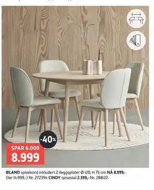 Bohus ØLAND spisebord tilbud