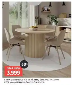 Bohus STRYN spisebord tilbud