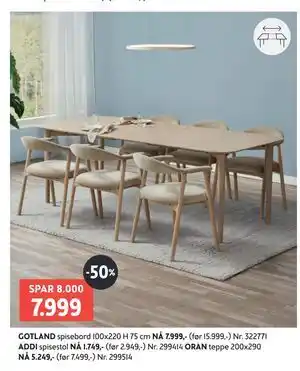 Bohus GOTLAND spisebord tilbud