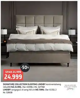 Bohus SIGNATURE COLLECTION SLEEPING LINDØY kontinentalseng 140x200 tilbud