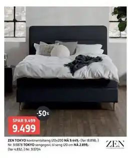 Bohus ZEN TOKYO kontinentalseng 120x200 tilbud