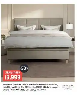 Bohus SIGNATURE COLLECTION SLEEPING HERØY kontinentalseng 140x200 tilbud
