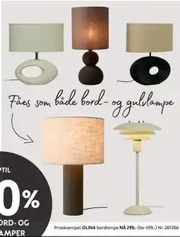 Bohus OLINA bordlampe tilbud