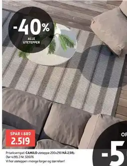 Bohus CAMILO uteteppe 200x290 tilbud