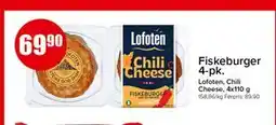 Spar Fiskeburger 4-pk tilbud