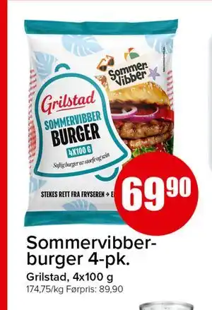 Spar Sommervibber-burger 4-pk tilbud