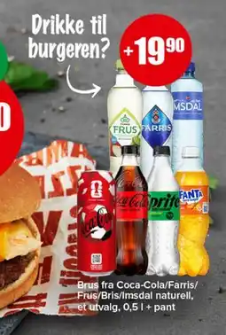 Spar Brus fra Coca-Cola/Farris/ Frus/Bris/Imsdal naturell tilbud