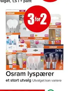 Spar Osram lyspærer tilbud
