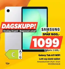 POWER Samsung Galaxy Tab A11 WIFI Lett og slank tablet tilbud