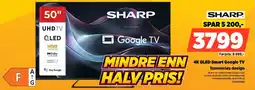 POWER Sharp 4K QLED Smart Google TV Rammeløs design tilbud