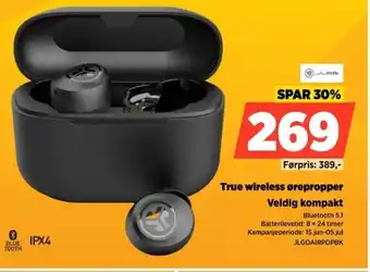 POWER True wireless ørepropper Veldig kompakt tilbud