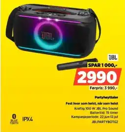 POWER Jbl Partyhøyttaler Fest hvor som helst tilbud