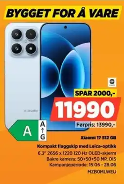 POWER Xiaomi 17 512 GB Kompakt flaggskip med Leica-optikk tilbud