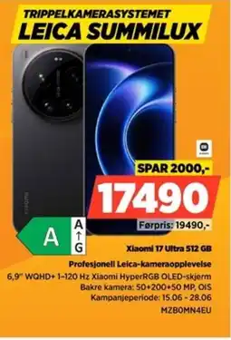 POWER Xiaomi 17 Ultra 512 GB Profesjonell Leica-kameraopplevelse tilbud