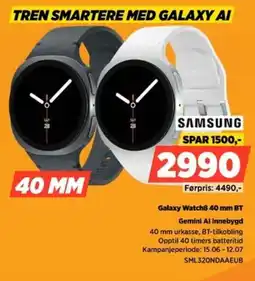POWER Samsung Galaxy Watch8.40 mm BT Gemini Al innebygd tilbud