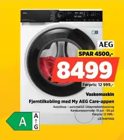 POWER Aeg Vaskemaskin Fjerntilkobling med My AEG Care-appen tilbud