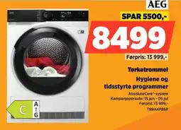 POWER Aeg Tørketrommel Hygiene og tidsstyrte programmer tilbud
