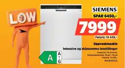 POWER Siemens Oppvaskmaskin Intensive og skånsomme innstillinger tilbud