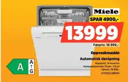 POWER Miele Oppvaskmaskin Automatisk døråpning tilbud